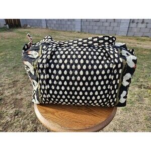 VERA BRADLEY Chanticleer  Barrel  Handbag Chicken Rooster Black-RETIRE